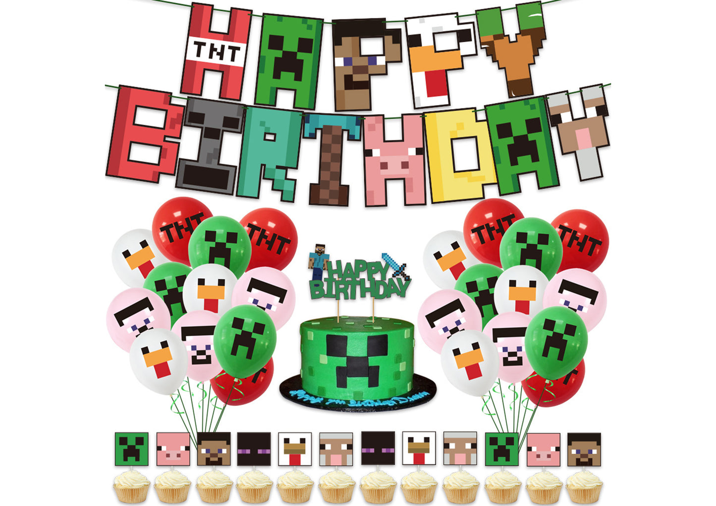 Minecraft Birthday Party Decorations