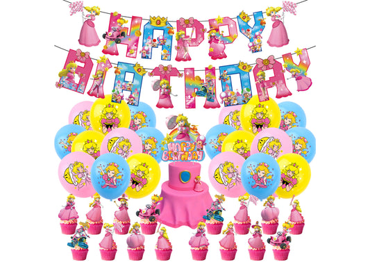 Princess Peach Birthday Party Decorations