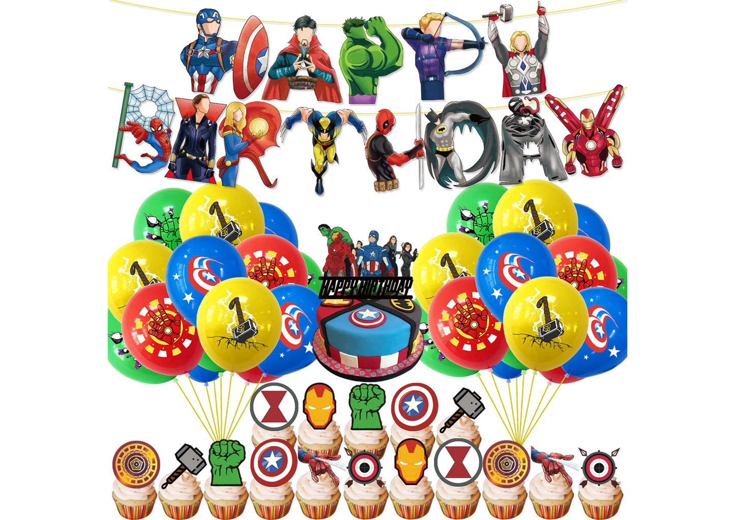 The Avengers Birthday Decorations