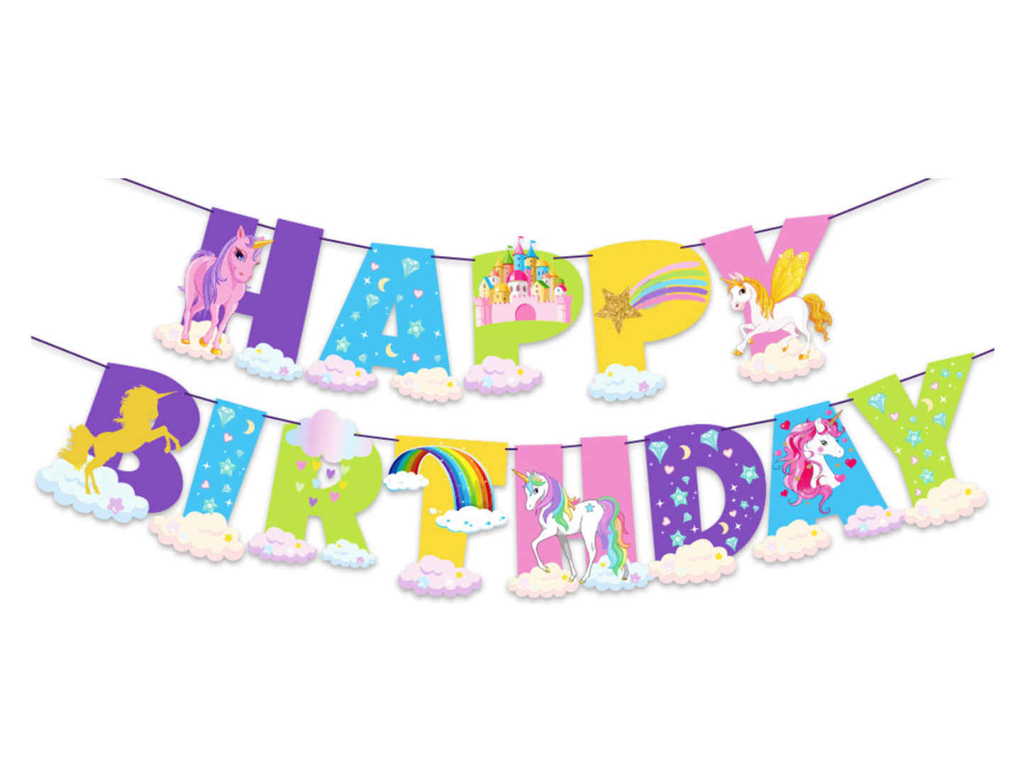 Unicorn Birthday Banner