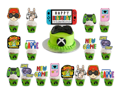 Game On Birthday Banners, Game On Balloons, Game On Cake Toppers