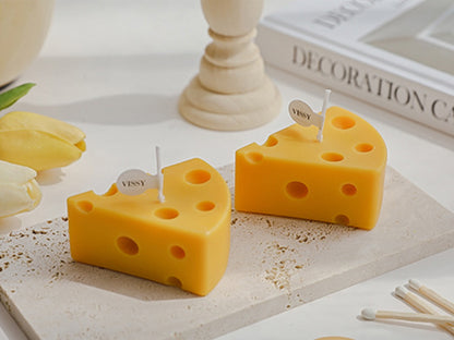 Handmade Cheese Shaped Scented Candles, Cheese Soy Wax Candle