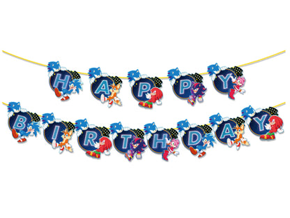 Sonic Birthday Banners, Sonic Balloons, Sonic Cake Toppers