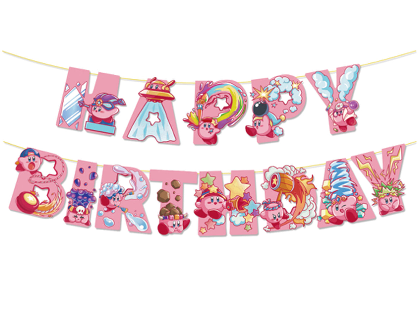 Kirby Birthday Banner