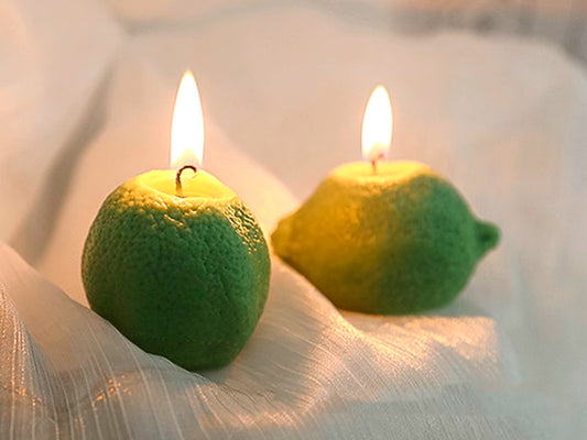 Handmade Lime Scented Candles, Green Lemon Soy Wax Candles