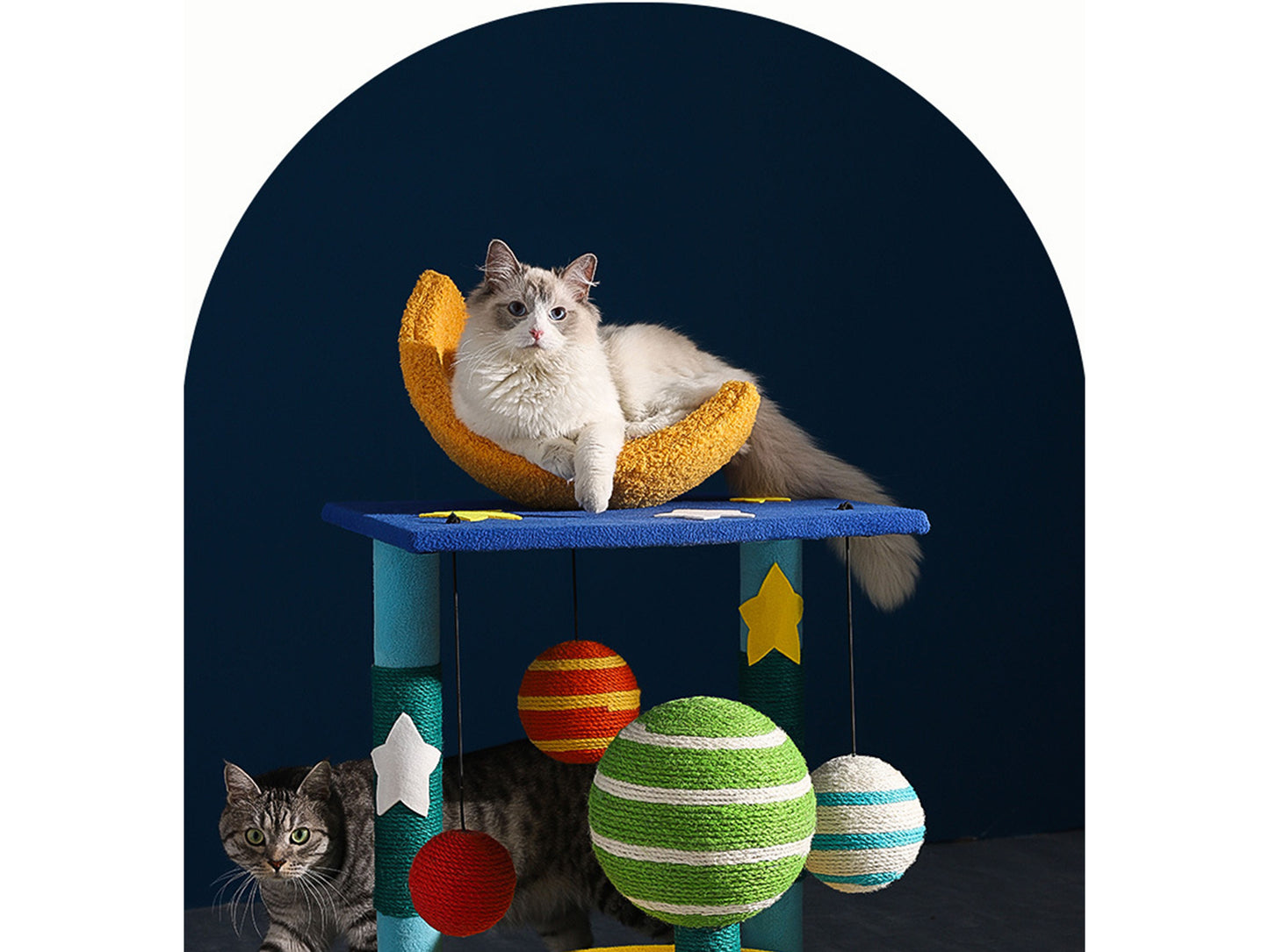 Starry Sky Cat Tower, Cat Tree, Cat Climbing Cando with Scratching Post