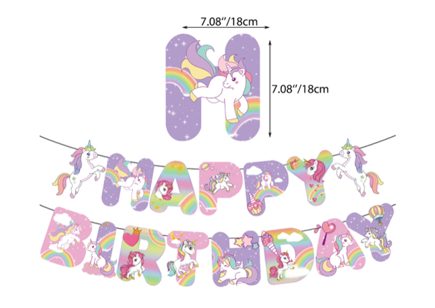 Unicorn Birthday Banner