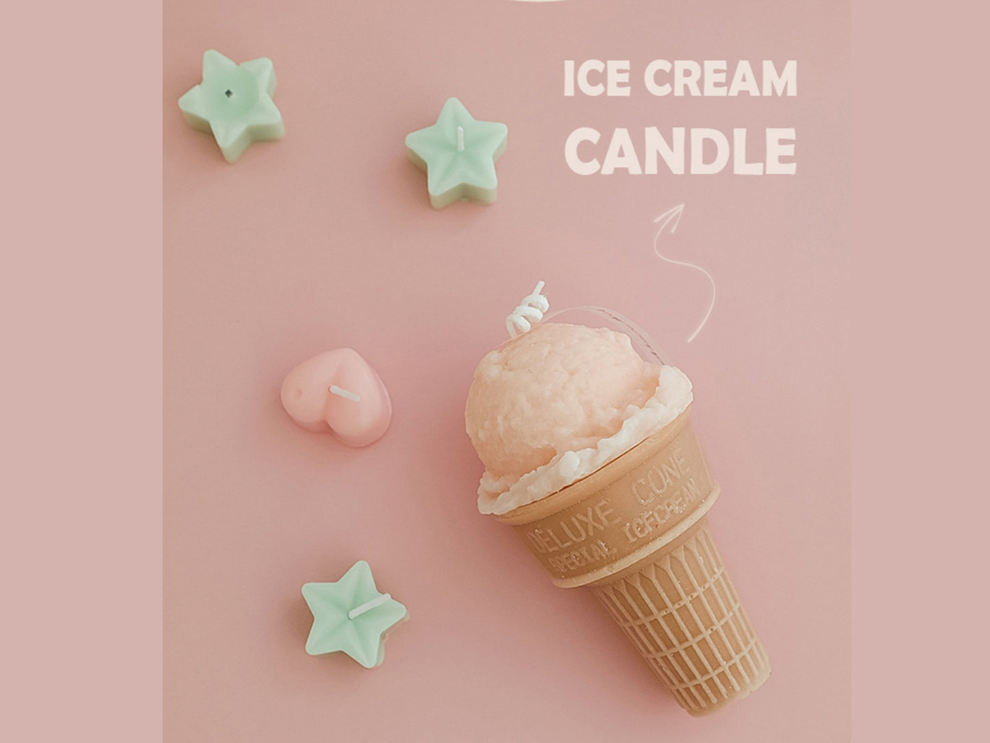 Handmade Ice Cream Shaped Scented Candles, Ice-cream Soy Wax Candle