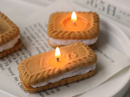 Handmade Cookie Shaped Scented Candles, Biscuit Soy Wax Candle