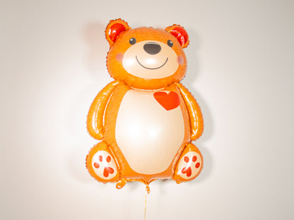 Love Heart Bear Balloons, Aluminum Foil Mylar Balloons