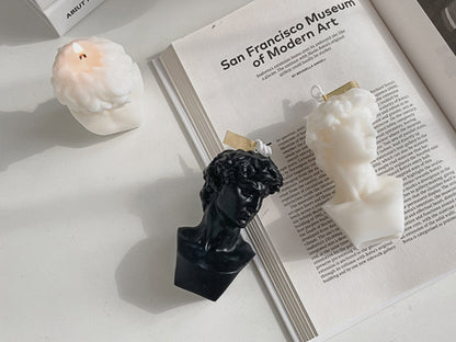 Candle Bust Statue of Michelangelo’s David, Handmade Aesthetic Bust Scented Candle