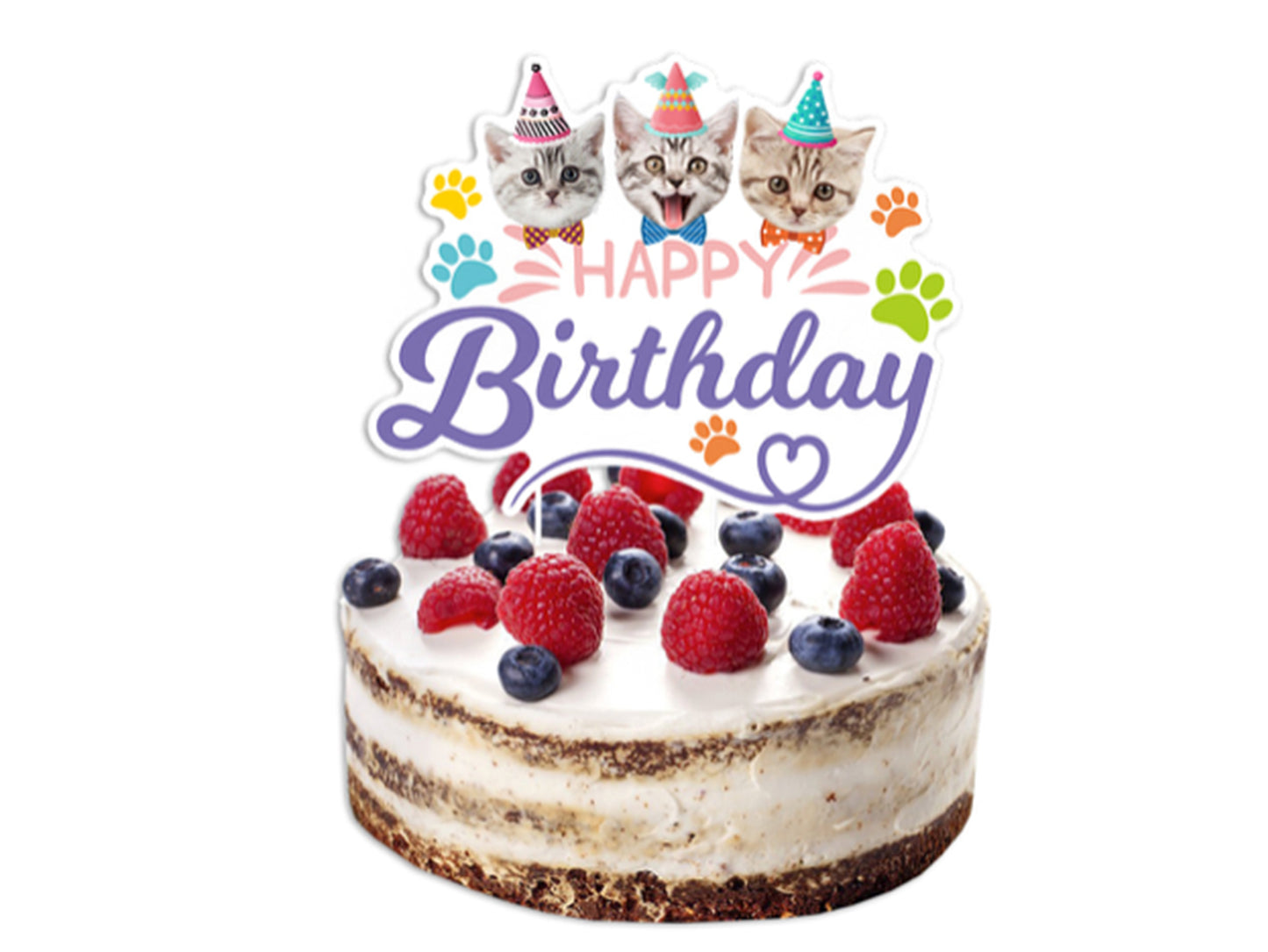 Cat Birthday Cake Toppers