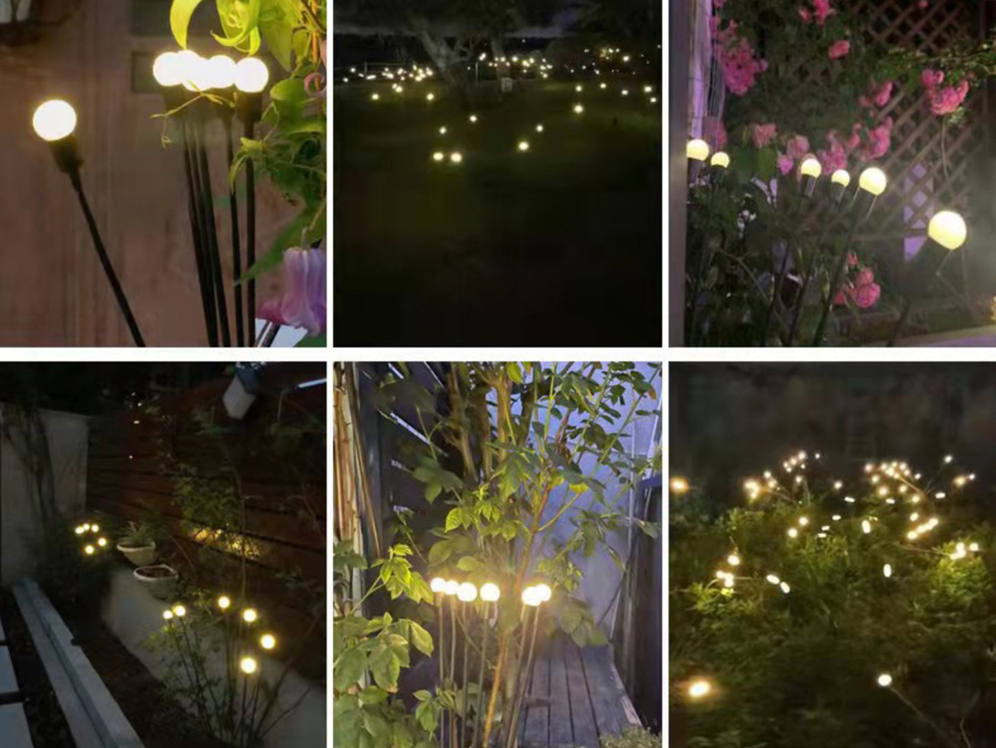 Firefly Lights for Garden Outdoor, Solar Powered Waterproof Lights