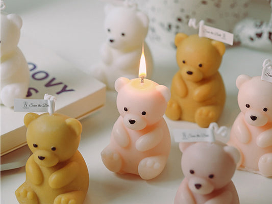 Handmade Bear Shaped Scented Candles, Bear Soy Wax Candles