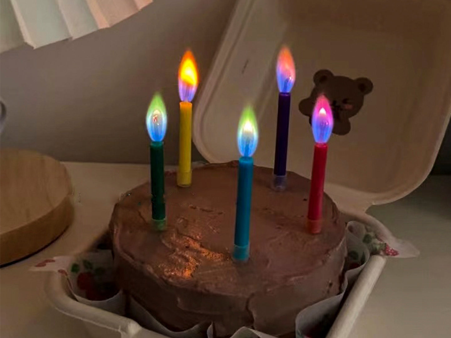 Colorful Cake Candles, Colour Flame Fire, Surprise Birthday Candle