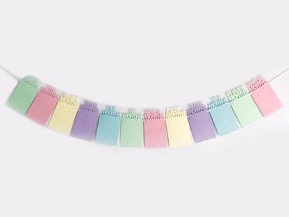 Colorful Birthday Photo Frame Banner, Muiticolor Baby's 1st Year Birthday Photo Banner Bunting