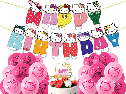 Hello Kitty Birthday Banners, Hello Kitty Balloons, Hello Kitty Birthday Decorations