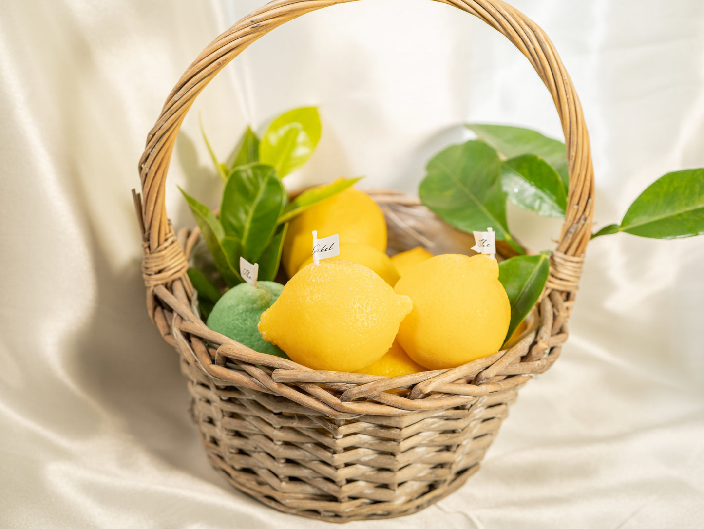 Handmade Lemon Shaped Scented Candles, Yellow Lemon Soy Wax Candles