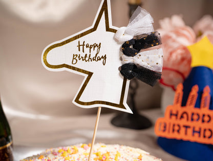 Horse Head Birthday Cake Topper Banner, Horse Cake Topper with Happy Birthday Letters