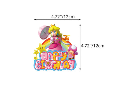 Princess Peach Birthday Cake Toppers