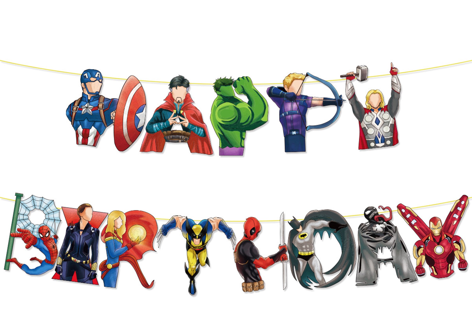 The Avengers Birthday Banners