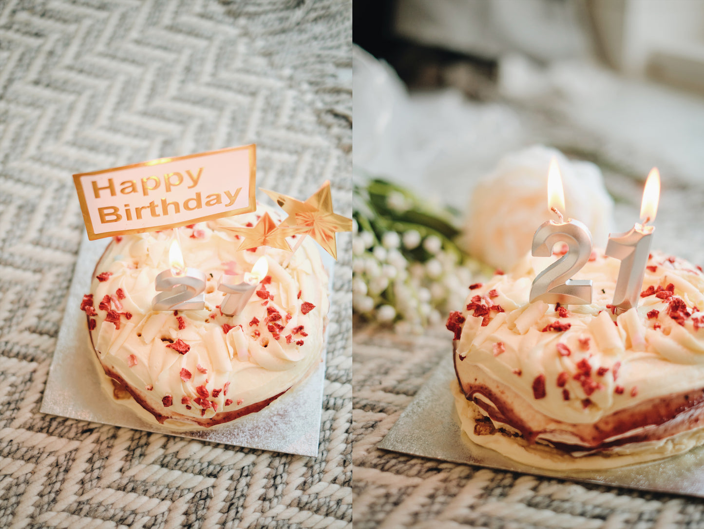 Birthday Numeral Candle, Glitter 3D Diamond Shape Candles