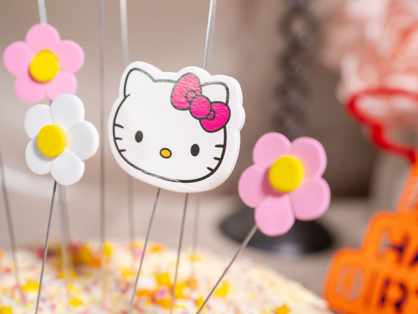 Hello Kitty DIY Cake Toppers, Pink Birthday Cake Decor