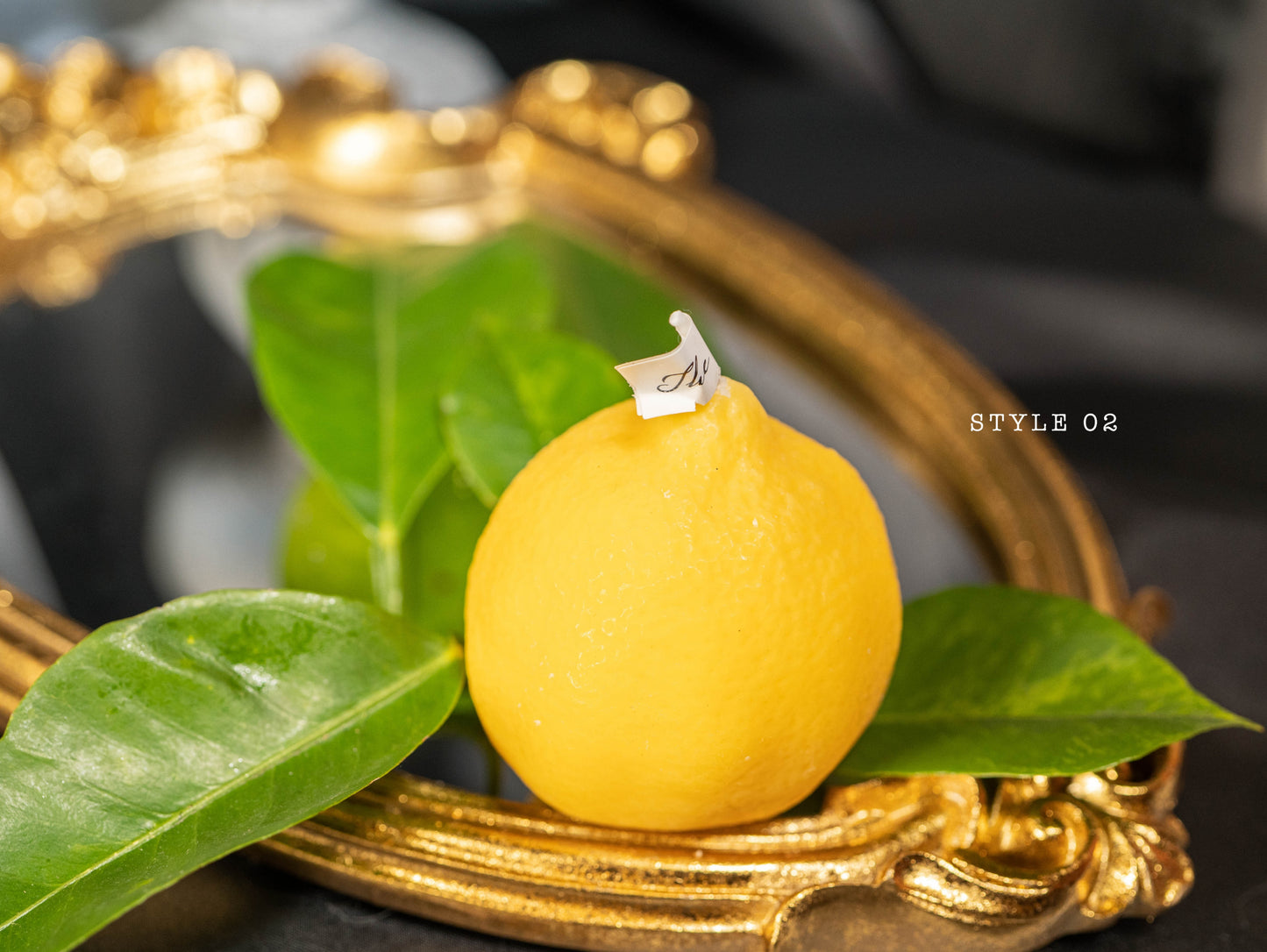 Handmade Lemon Shaped Scented Candles, Yellow Lemon Soy Wax Candles