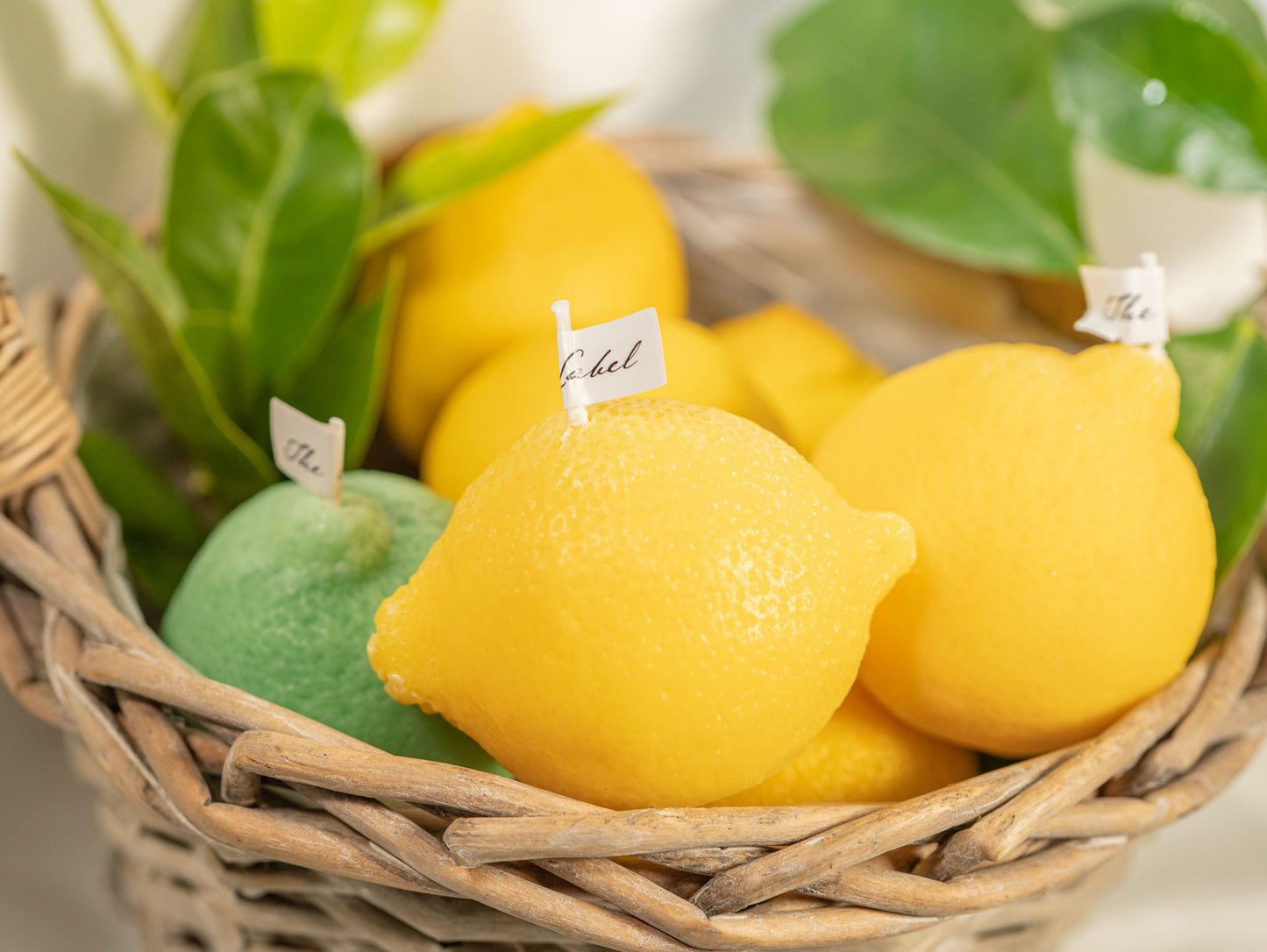 Handmade Lemon Shaped Scented Candles, Yellow Lemon Soy Wax Candles