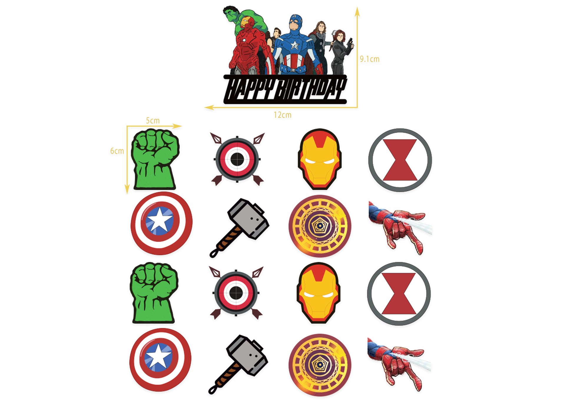 The Avengers Cake Toppers