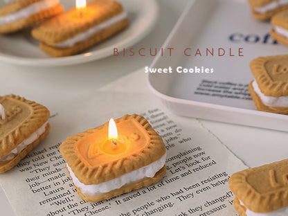 Handmade Cookie Shaped Scented Candles, Biscuit Soy Wax Candle