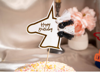 Horse Head Birthday Cake Topper Banner, Horse Cake Topper with Happy Birthday Letters