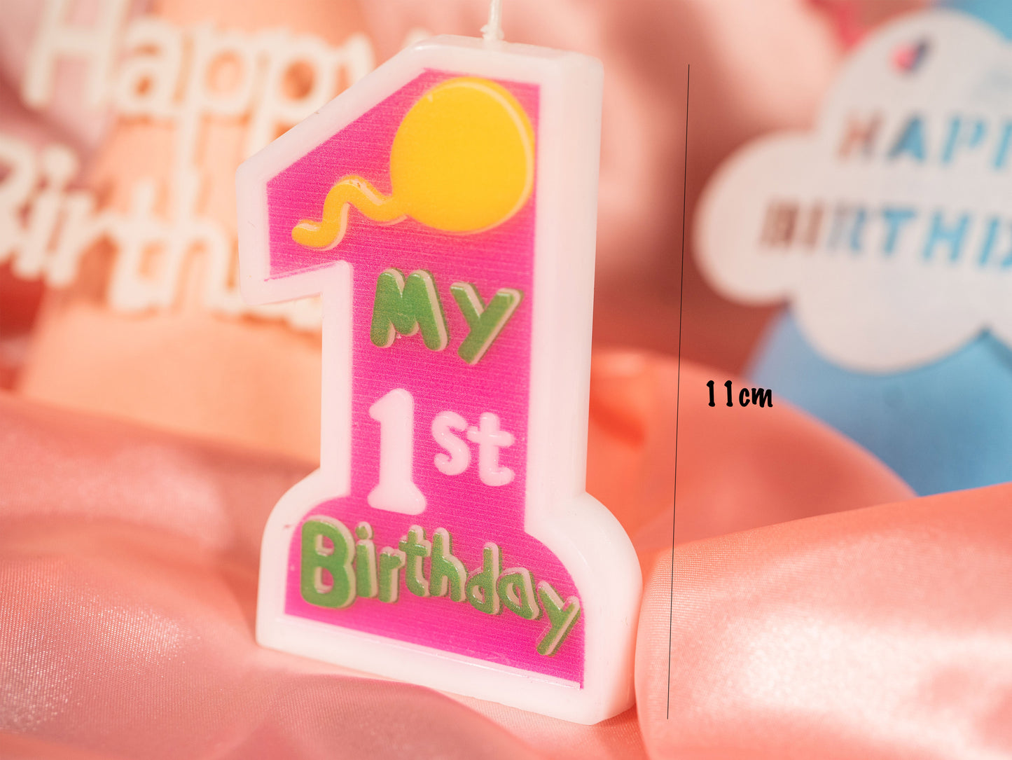 1st Birthday Candles, Number 1 Sprinkle Candle, Numeral Age Candle