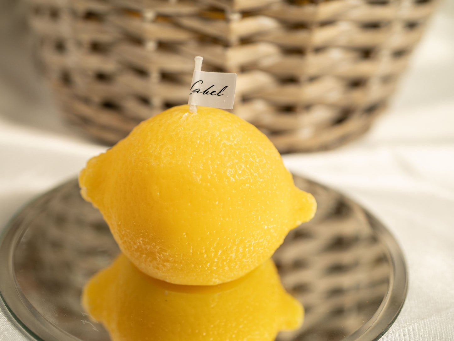 Handmade Lemon Shaped Scented Candles, Yellow Lemon Soy Wax Candles