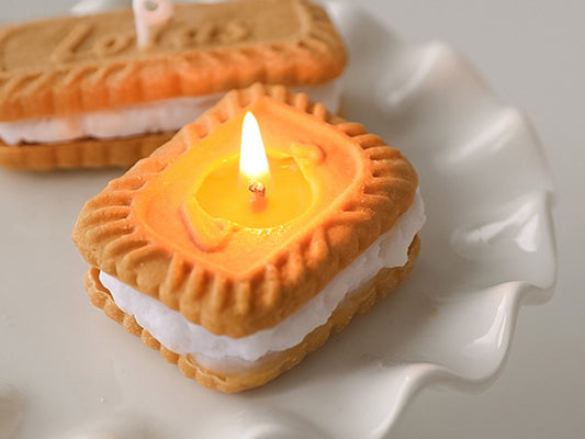 Handmade Cookie Shaped Scented Candles, Biscuit Soy Wax Candle