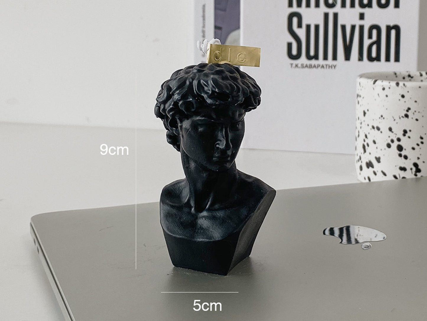 Candle Bust Statue of Michelangelo’s David, Handmade Aesthetic Bust Scented Candle