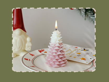 Christmas Tree Candles with Christmas Gift Box, Christmas Decorative Candles