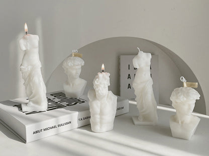 Venus Statue Scented Candles, Handmade Soy Wax Candles