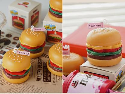 Burger Shaped Candles, Soy Wax Scented Candles