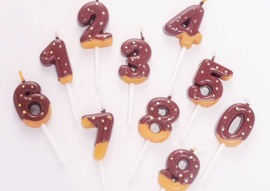 Donuts Chocolate Number Birthday Candles