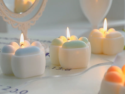 Handmade Cat Paw Shaped Scented Candles, Cat Paw Soy Wax Candles