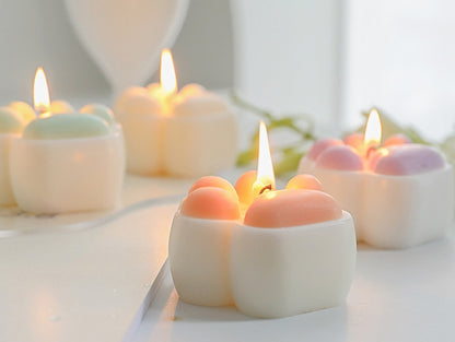 Handmade Cat Paw Shaped Scented Candles, Cat Paw Soy Wax Candles