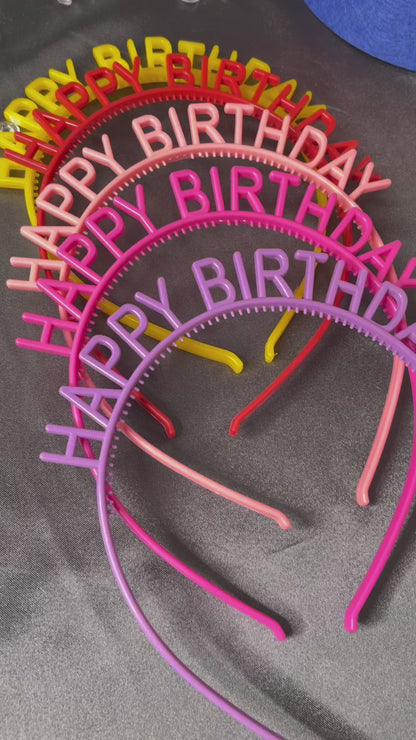 Colorful Birthday Headband, Birthday Accessories