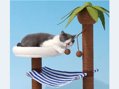 Coconut Tree Cat Tree, Cat Tower, Cat Climbing Cando with Scratching Post