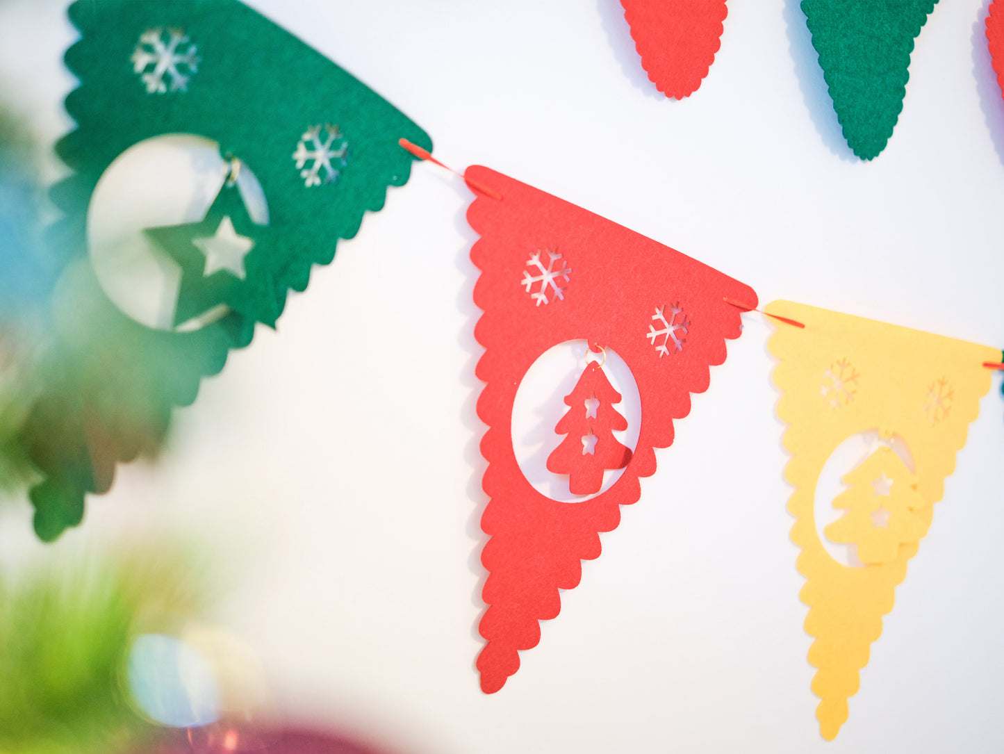 Felt Christmas Banner, Coloful Christmas Bunting