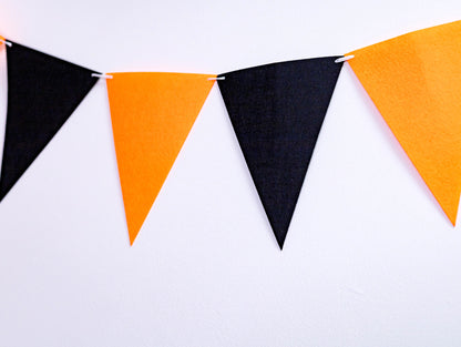 Black Orange Party Banner, Colorful Party Bunting