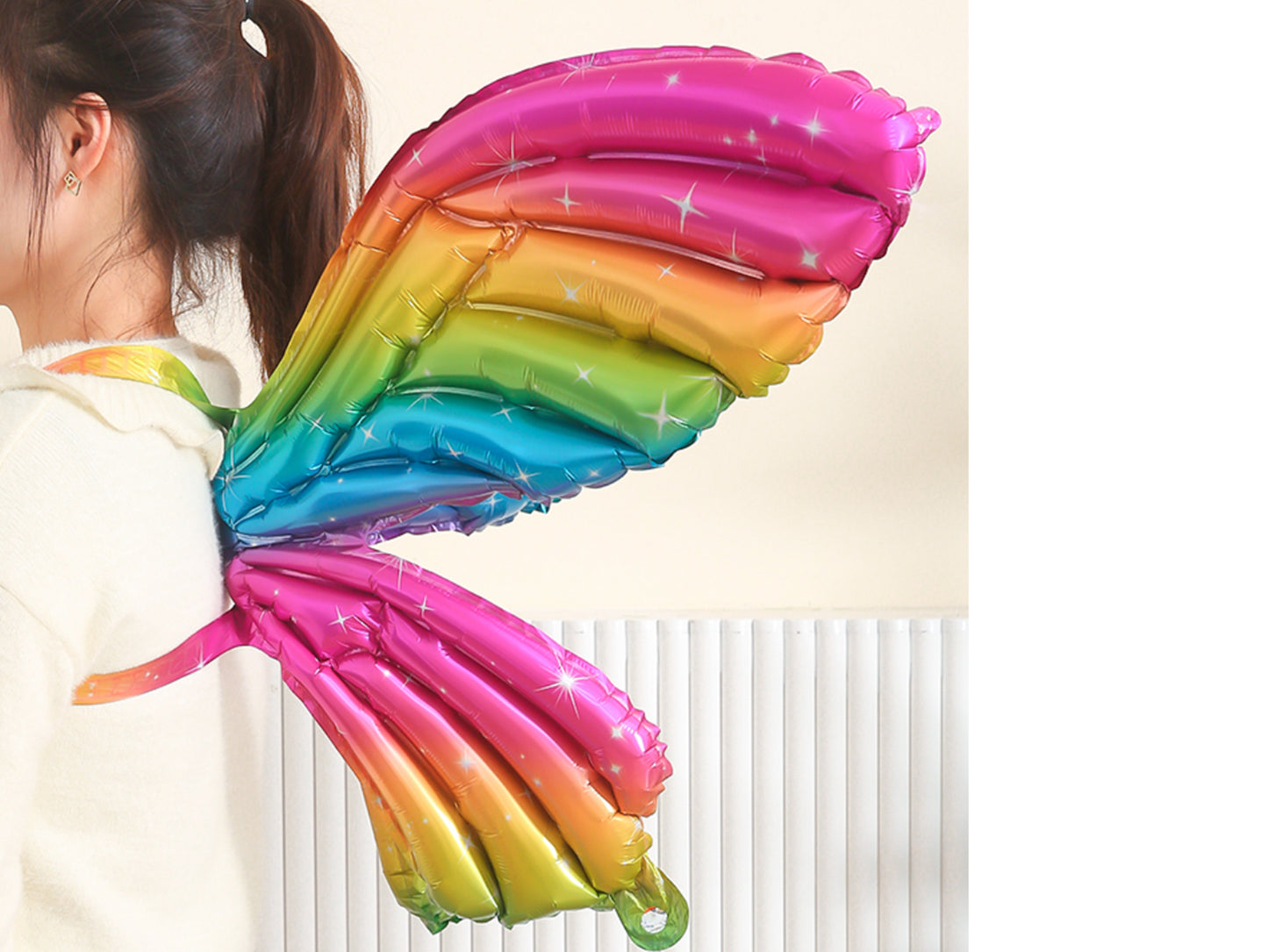 2pcs Colorful Angel Wings Balloons, Butterfly Fairy Wings Balloons