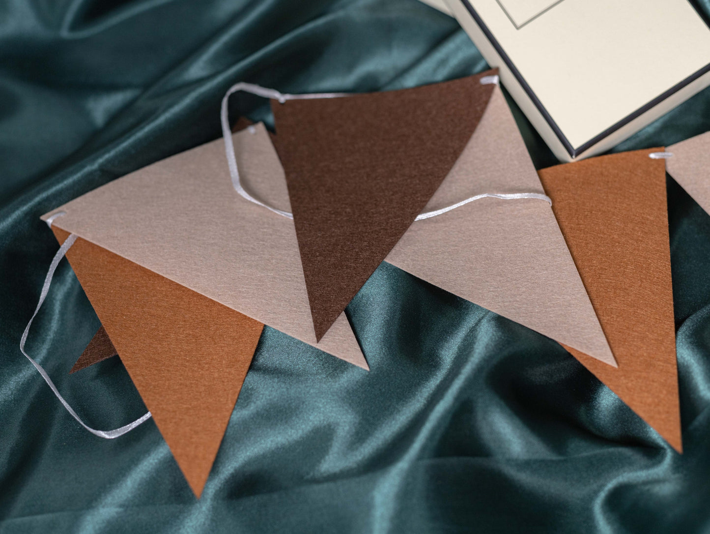 Brown White Party Banner, Colorful Party Bunting