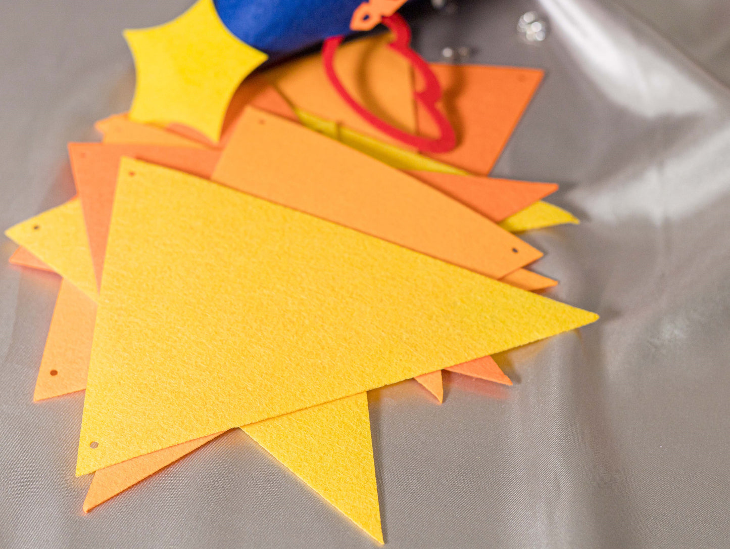 Orange Party Banner, Colorful Party Bunting