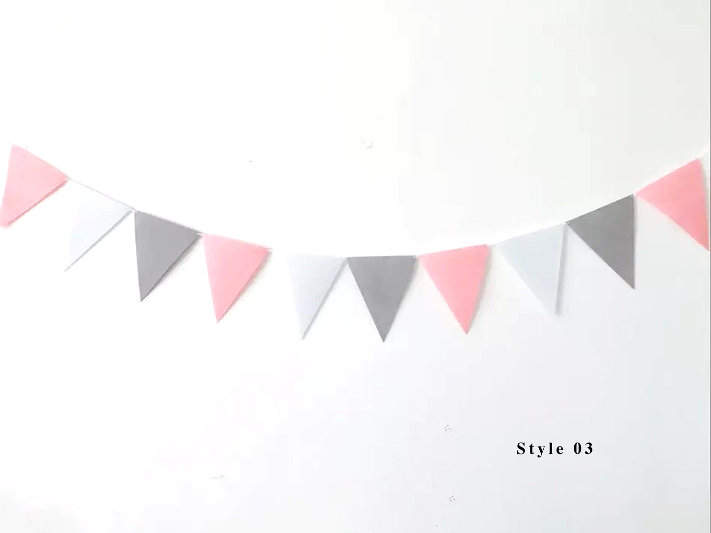 Pink Black White Party Banner, Colorful Party Bunting